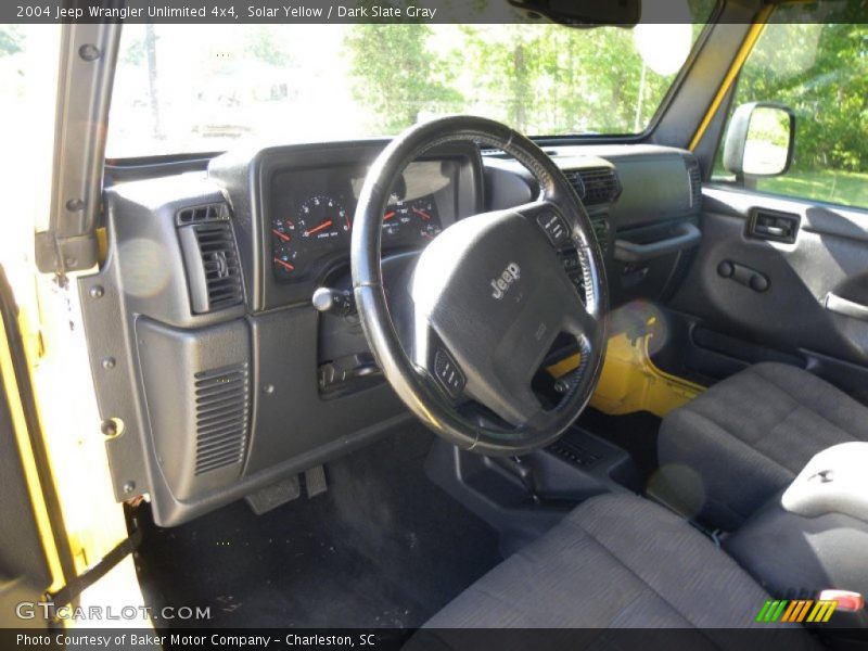 Solar Yellow / Dark Slate Gray 2004 Jeep Wrangler Unlimited 4x4