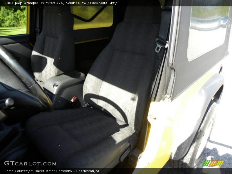 Solar Yellow / Dark Slate Gray 2004 Jeep Wrangler Unlimited 4x4