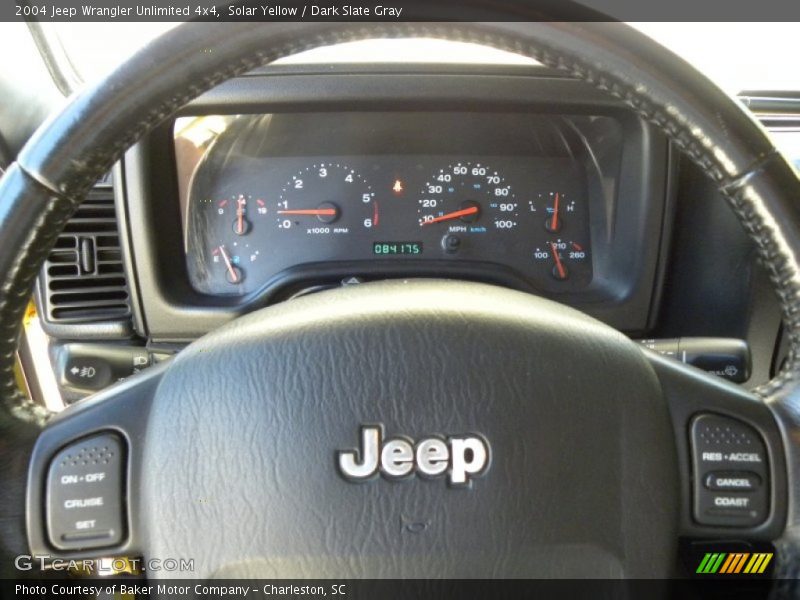 Solar Yellow / Dark Slate Gray 2004 Jeep Wrangler Unlimited 4x4
