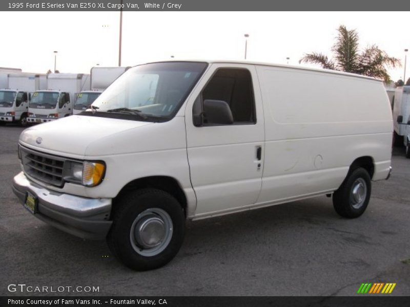 White / Grey 1995 Ford E Series Van E250 XL Cargo Van