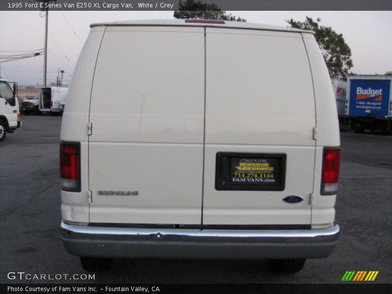 White / Grey 1995 Ford E Series Van E250 XL Cargo Van