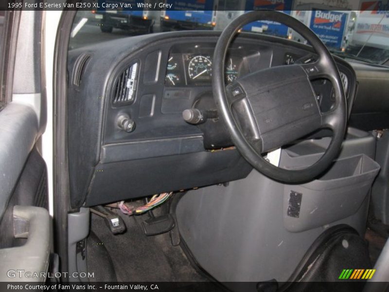 White / Grey 1995 Ford E Series Van E250 XL Cargo Van