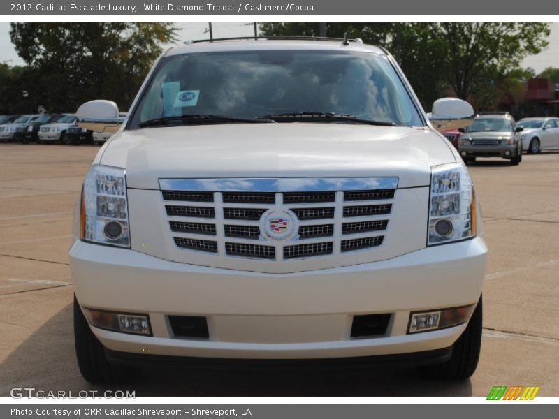 White Diamond Tricoat / Cashmere/Cocoa 2012 Cadillac Escalade Luxury