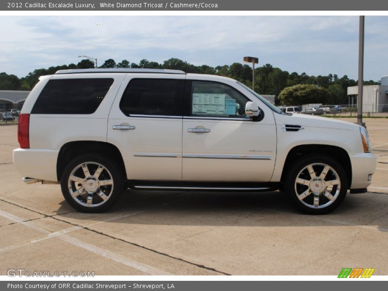 White Diamond Tricoat / Cashmere/Cocoa 2012 Cadillac Escalade Luxury