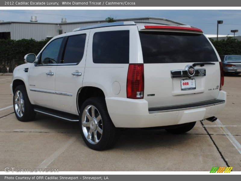 White Diamond Tricoat / Cashmere/Cocoa 2012 Cadillac Escalade Luxury