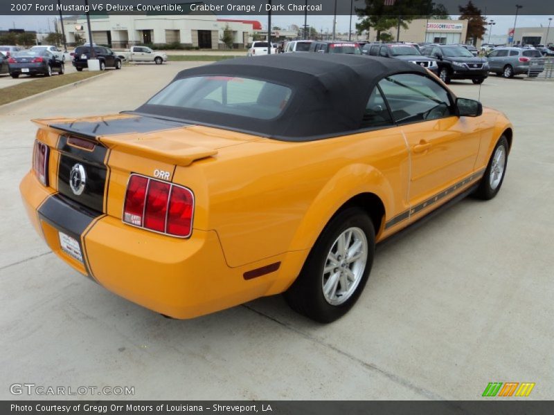 Grabber Orange / Dark Charcoal 2007 Ford Mustang V6 Deluxe Convertible