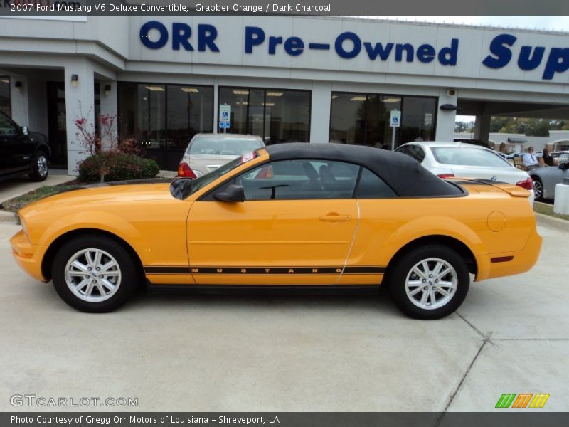 Grabber Orange / Dark Charcoal 2007 Ford Mustang V6 Deluxe Convertible