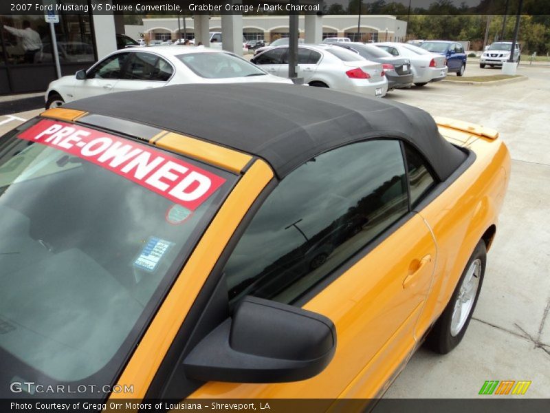 Grabber Orange / Dark Charcoal 2007 Ford Mustang V6 Deluxe Convertible