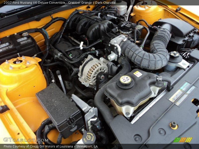 Grabber Orange / Dark Charcoal 2007 Ford Mustang V6 Deluxe Convertible