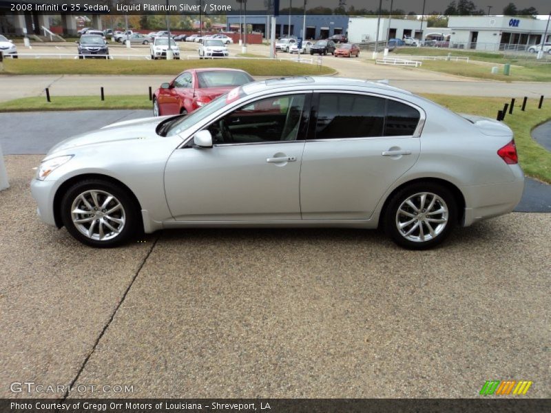 Liquid Platinum Silver / Stone 2008 Infiniti G 35 Sedan
