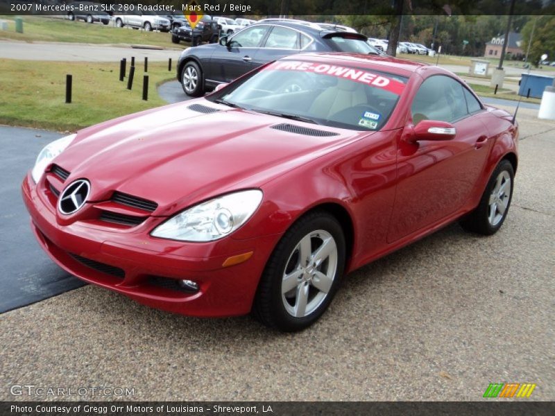 Mars Red / Beige 2007 Mercedes-Benz SLK 280 Roadster