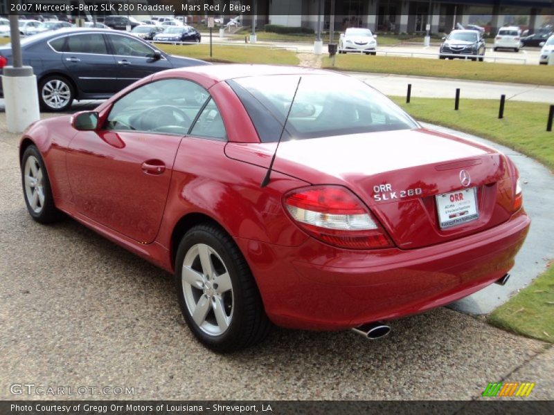 Mars Red / Beige 2007 Mercedes-Benz SLK 280 Roadster