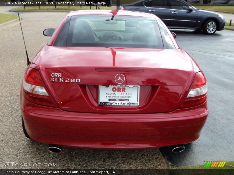 Mars Red / Beige 2007 Mercedes-Benz SLK 280 Roadster
