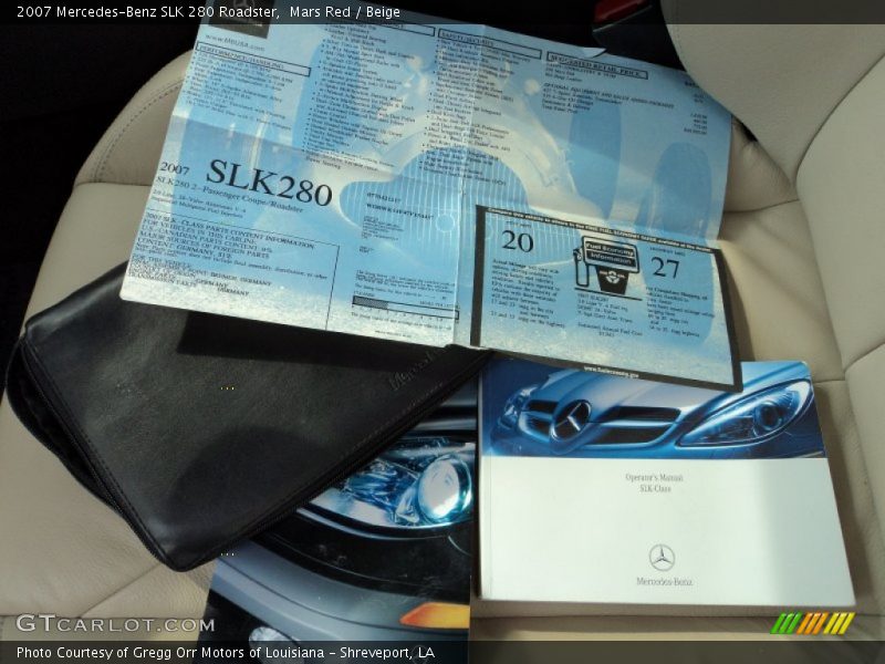 Mars Red / Beige 2007 Mercedes-Benz SLK 280 Roadster