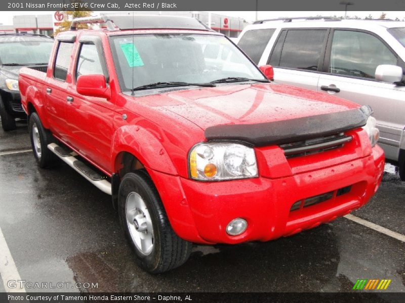 Aztec Red / Black 2001 Nissan Frontier SE V6 Crew Cab