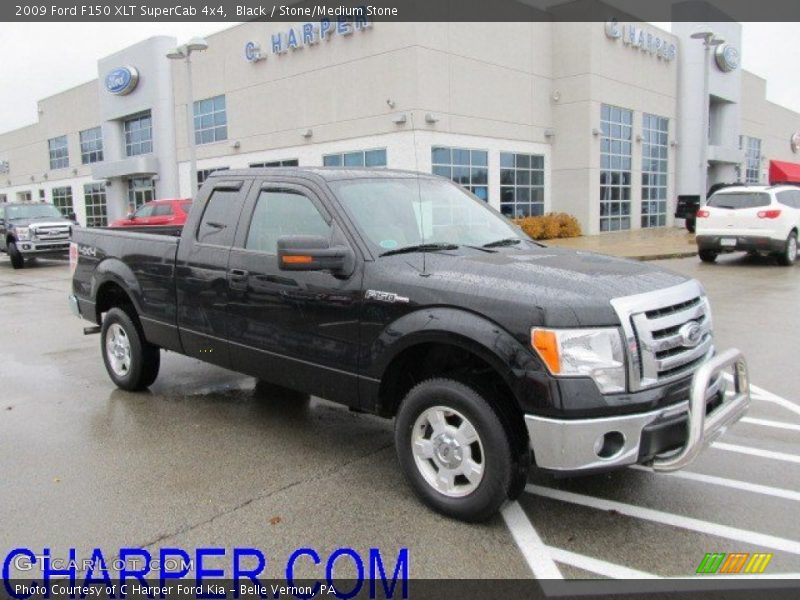 Black / Stone/Medium Stone 2009 Ford F150 XLT SuperCab 4x4