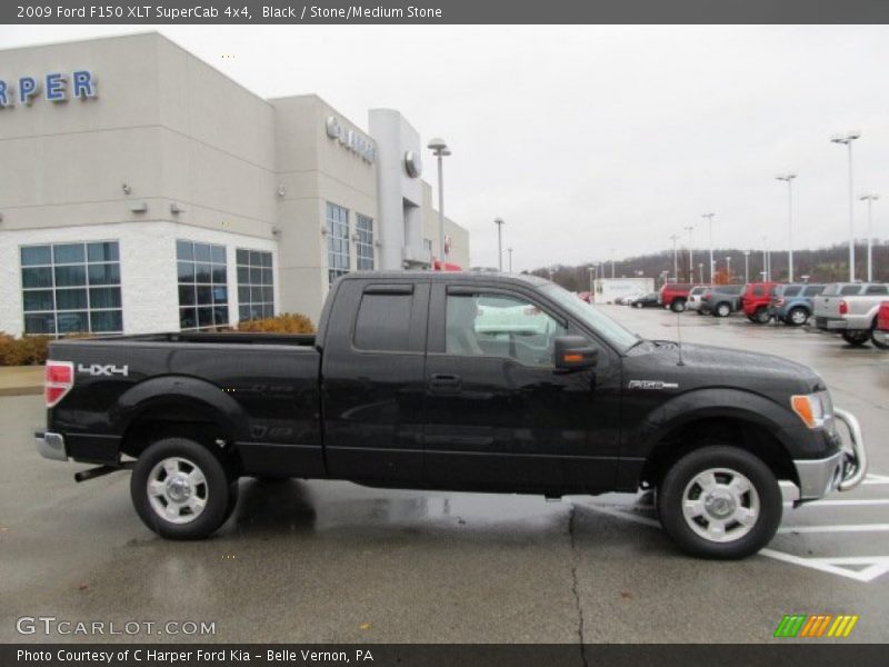 Black / Stone/Medium Stone 2009 Ford F150 XLT SuperCab 4x4