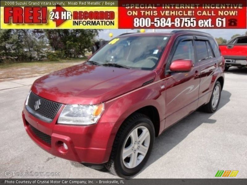 Moab Red Metallic / Beige 2008 Suzuki Grand Vitara Luxury