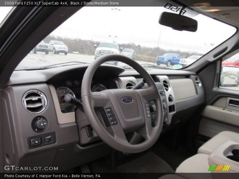 Black / Stone/Medium Stone 2009 Ford F150 XLT SuperCab 4x4