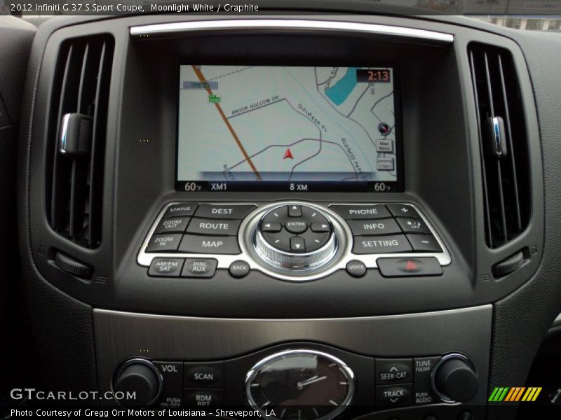 Navigation of 2012 G 37 S Sport Coupe