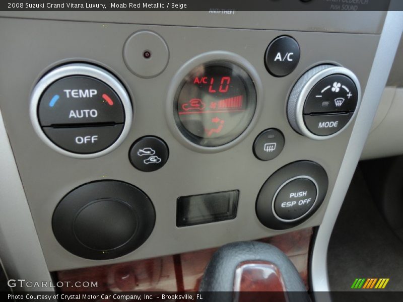 Controls of 2008 Grand Vitara Luxury