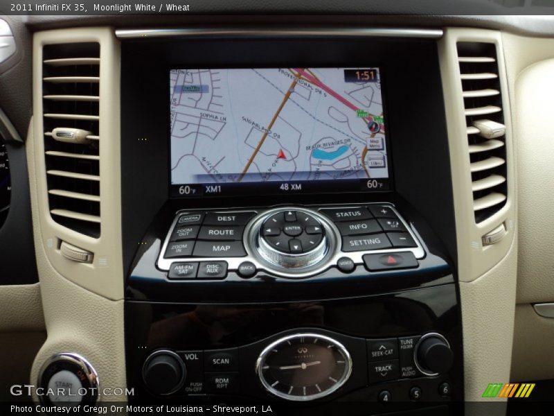 Navigation of 2011 FX 35