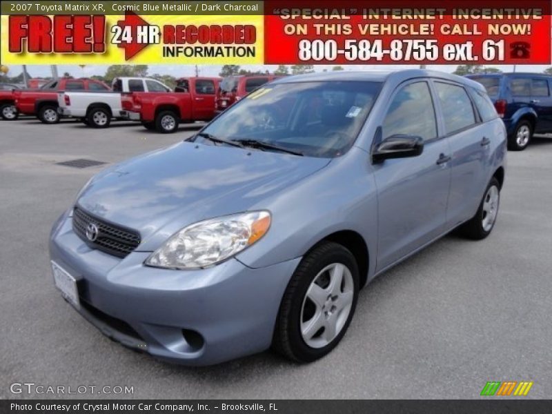 Cosmic Blue Metallic / Dark Charcoal 2007 Toyota Matrix XR