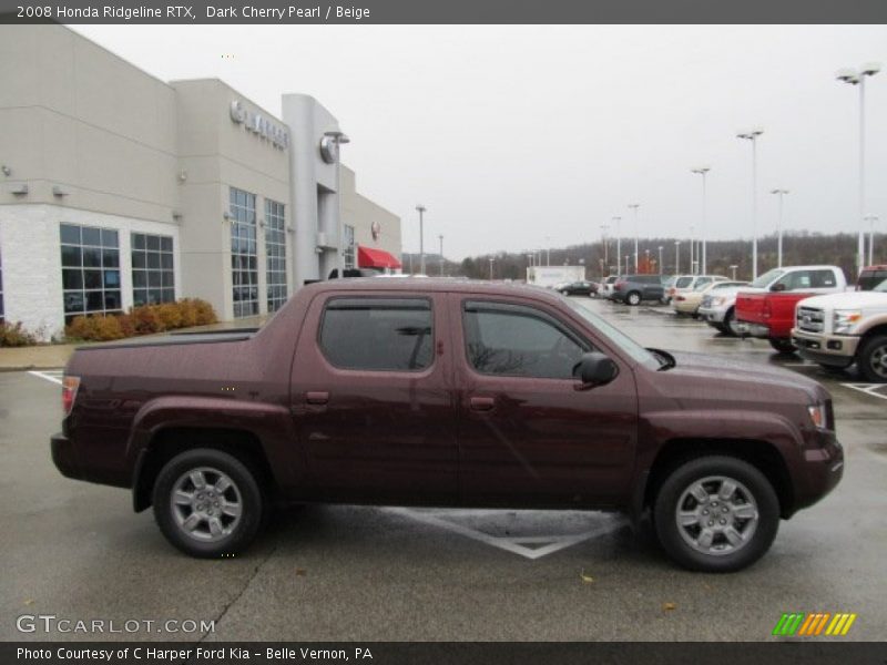 Dark Cherry Pearl / Beige 2008 Honda Ridgeline RTX