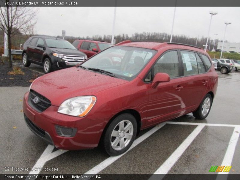 Volcanic Red / Beige 2007 Kia Rondo LX