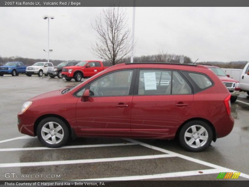 Volcanic Red / Beige 2007 Kia Rondo LX