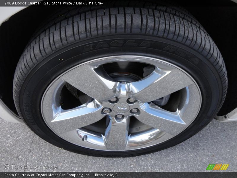 Stone White / Dark Slate Gray 2009 Dodge Charger R/T