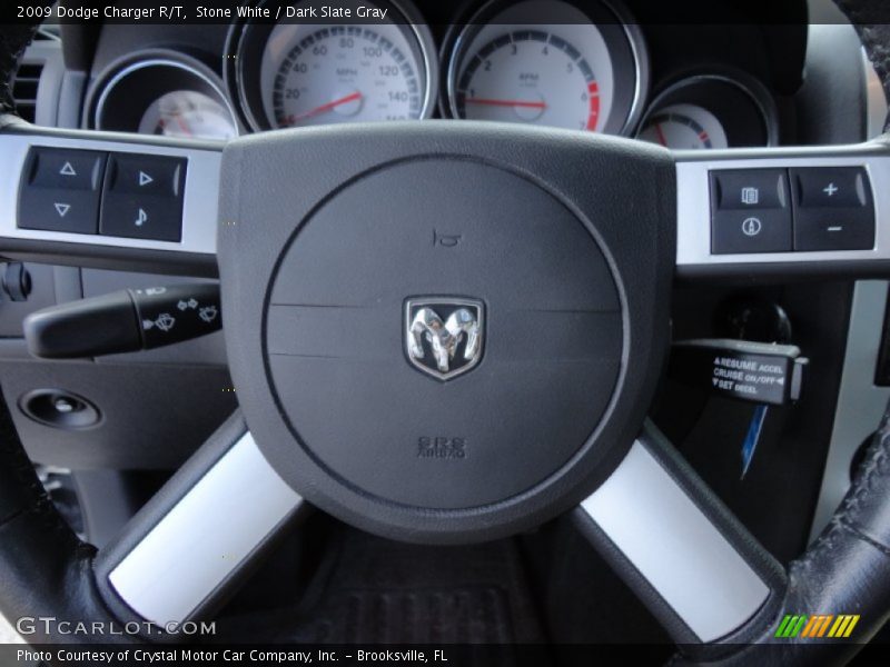 Stone White / Dark Slate Gray 2009 Dodge Charger R/T
