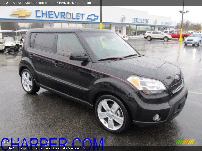 Shadow Black / Red/Black Sport Cloth 2011 Kia Soul Sport