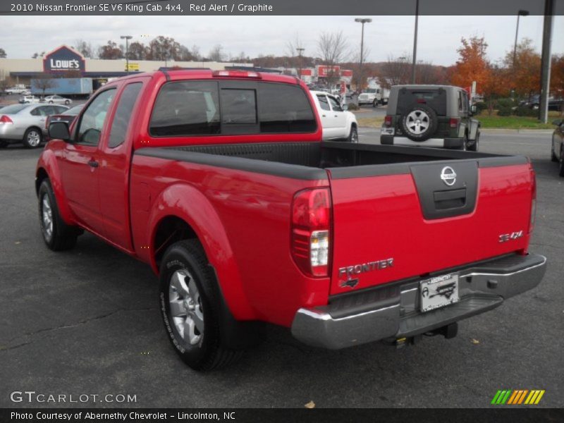 Red Alert / Graphite 2010 Nissan Frontier SE V6 King Cab 4x4