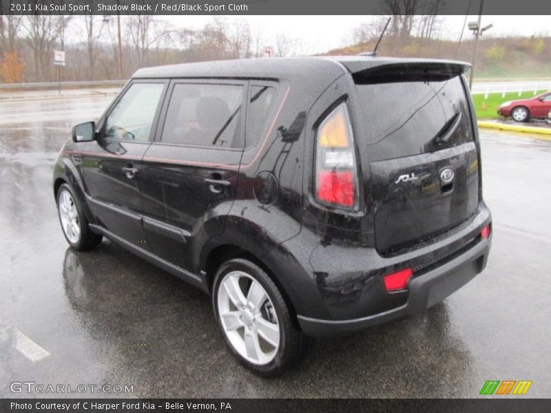 Shadow Black / Red/Black Sport Cloth 2011 Kia Soul Sport