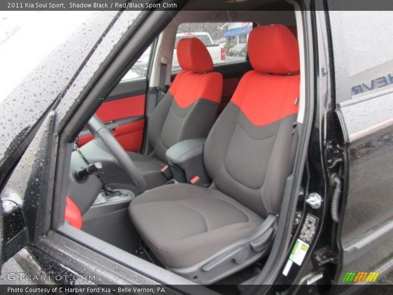 Shadow Black / Red/Black Sport Cloth 2011 Kia Soul Sport