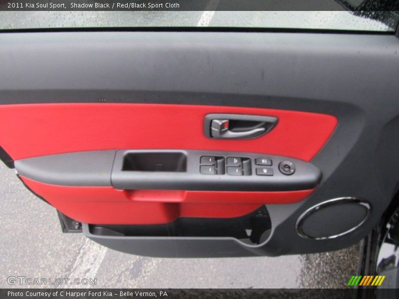 Shadow Black / Red/Black Sport Cloth 2011 Kia Soul Sport
