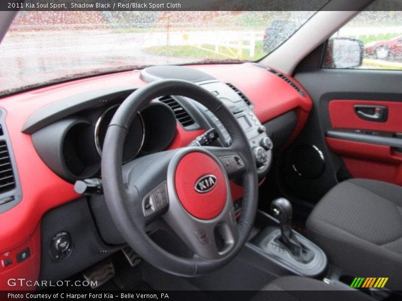 Shadow Black / Red/Black Sport Cloth 2011 Kia Soul Sport