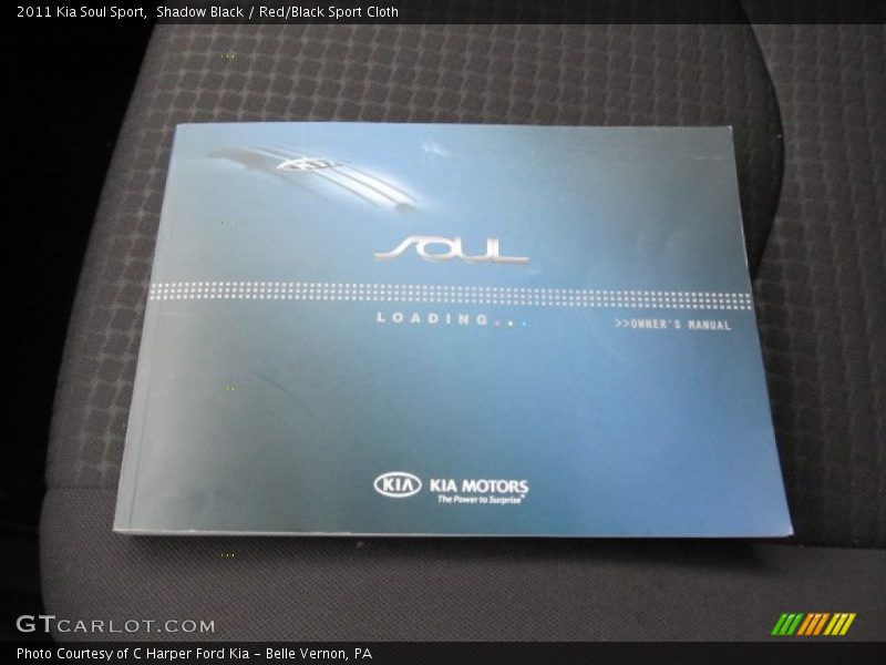 Shadow Black / Red/Black Sport Cloth 2011 Kia Soul Sport