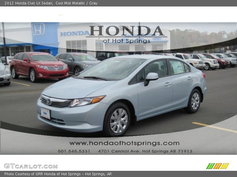 Cool Mist Metallic / Gray 2012 Honda Civic LX Sedan