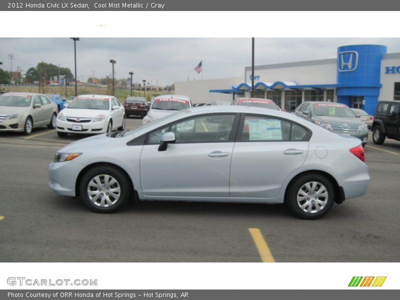 Cool Mist Metallic / Gray 2012 Honda Civic LX Sedan