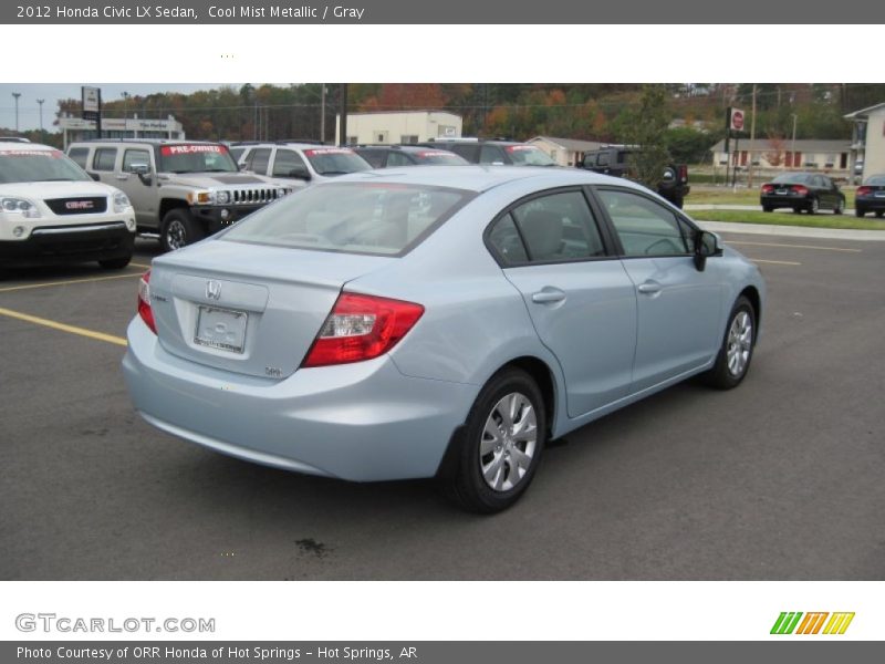 Cool Mist Metallic / Gray 2012 Honda Civic LX Sedan