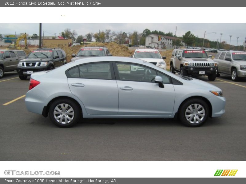 Cool Mist Metallic / Gray 2012 Honda Civic LX Sedan
