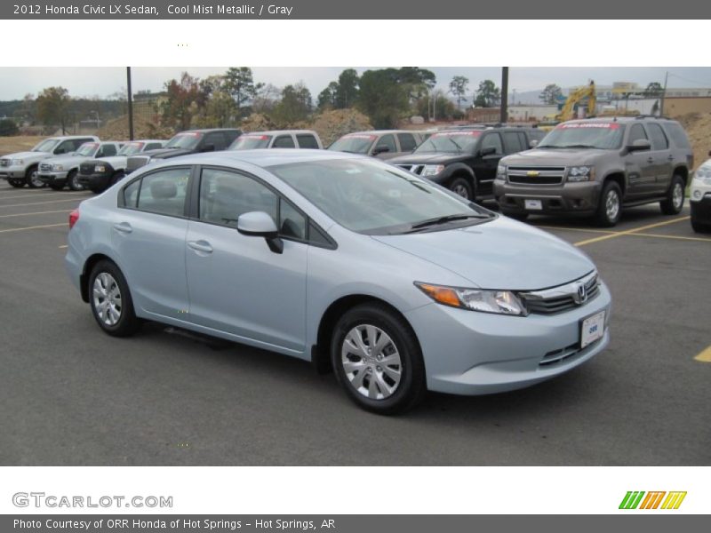 Cool Mist Metallic / Gray 2012 Honda Civic LX Sedan