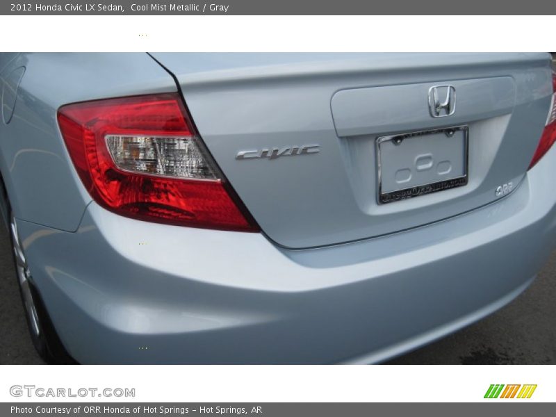 Cool Mist Metallic / Gray 2012 Honda Civic LX Sedan