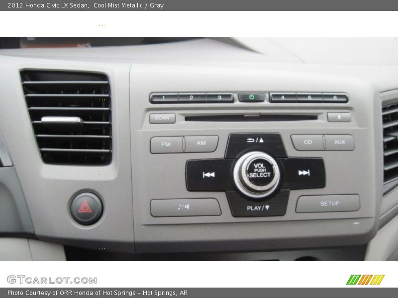 Cool Mist Metallic / Gray 2012 Honda Civic LX Sedan