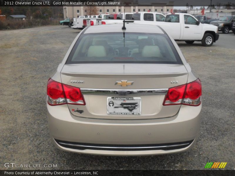 Gold Mist Metallic / Cocoa/Light Neutral 2012 Chevrolet Cruze LTZ