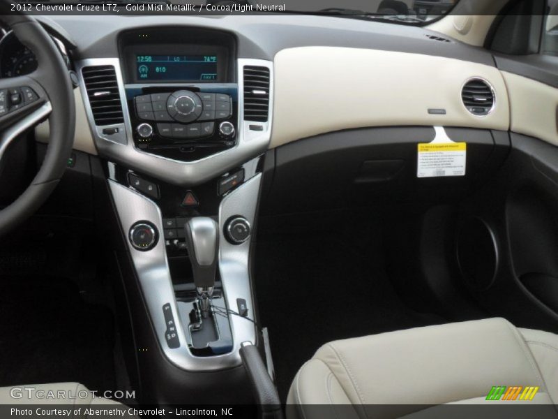 Gold Mist Metallic / Cocoa/Light Neutral 2012 Chevrolet Cruze LTZ