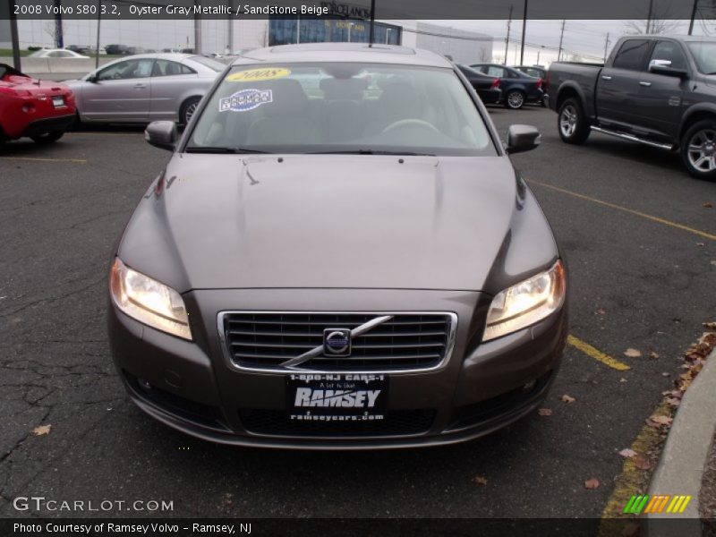 Oyster Gray Metallic / Sandstone Beige 2008 Volvo S80 3.2