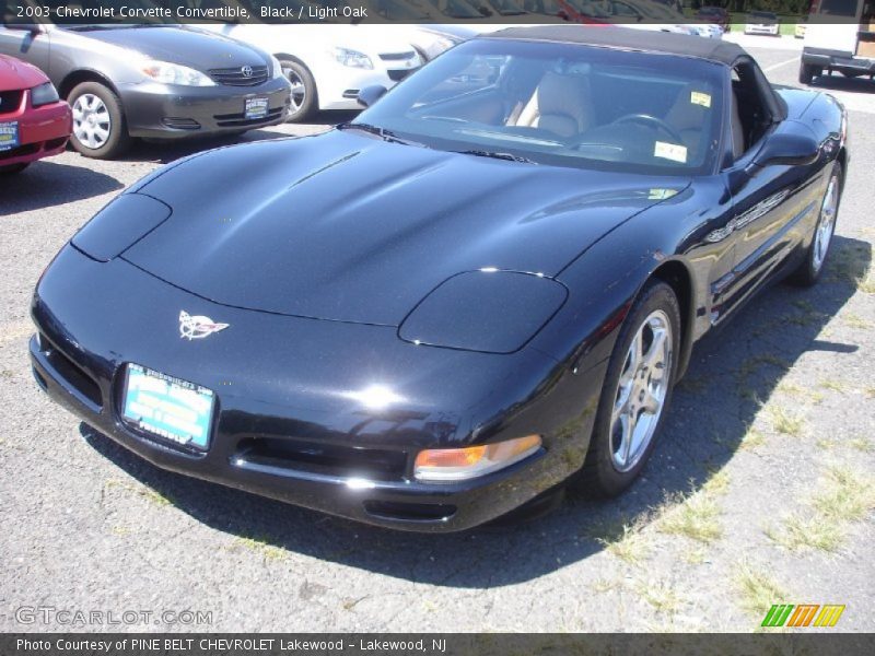 Black / Light Oak 2003 Chevrolet Corvette Convertible